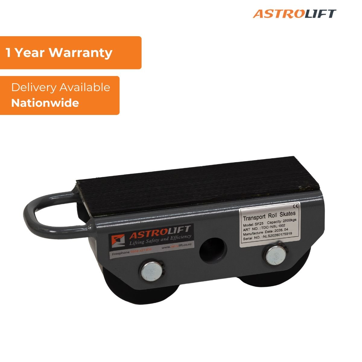 Buy Fixed Load Skate 2.5 Tonne in Load Skates available at Astrolift NZ